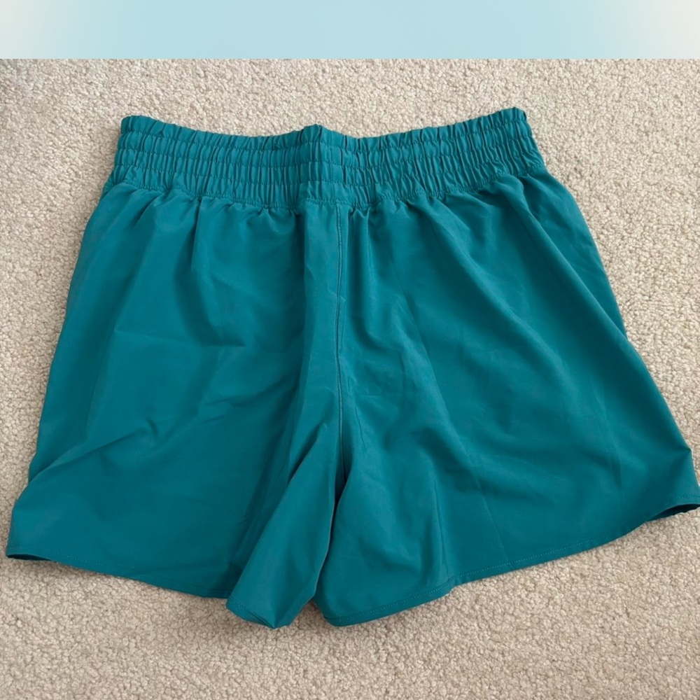 Teal Women's Elastic-Waist Shorts - Picture 2 of 3